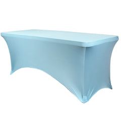 Spandex (6'x30") Banquet Table Cover in Light Blue
