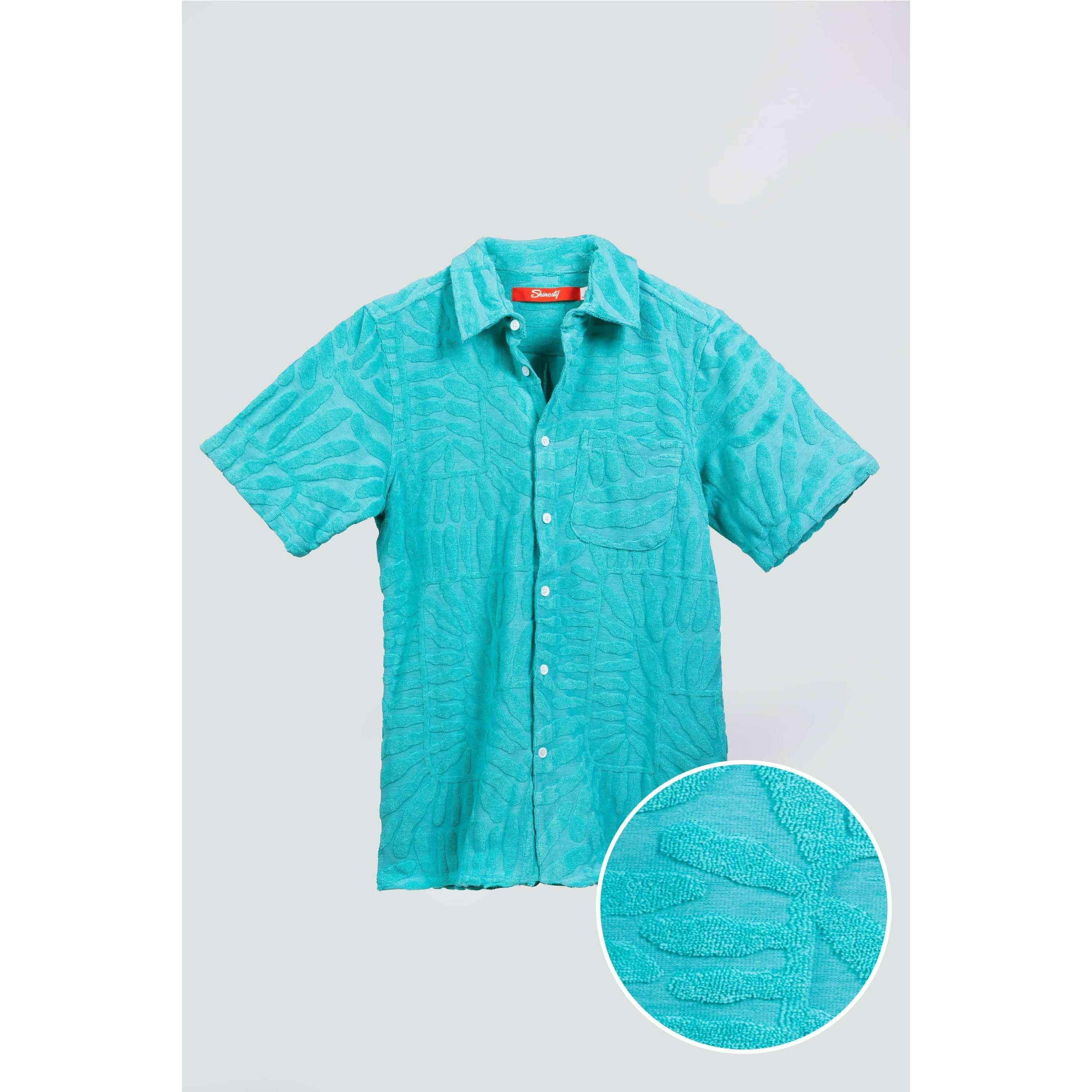 The Mai Tai | Tropical Terry Cloth Button Up