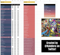 Updated Master Set Sheet for Mega Evolution! : r/PokemonTCG