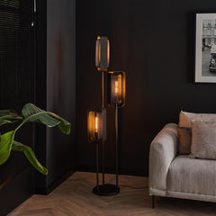 Floor lamp Jeff DH Interior Black Metal Atmospheric photo diagonal front view