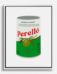 Spicy Olive Delight Canvas Print White