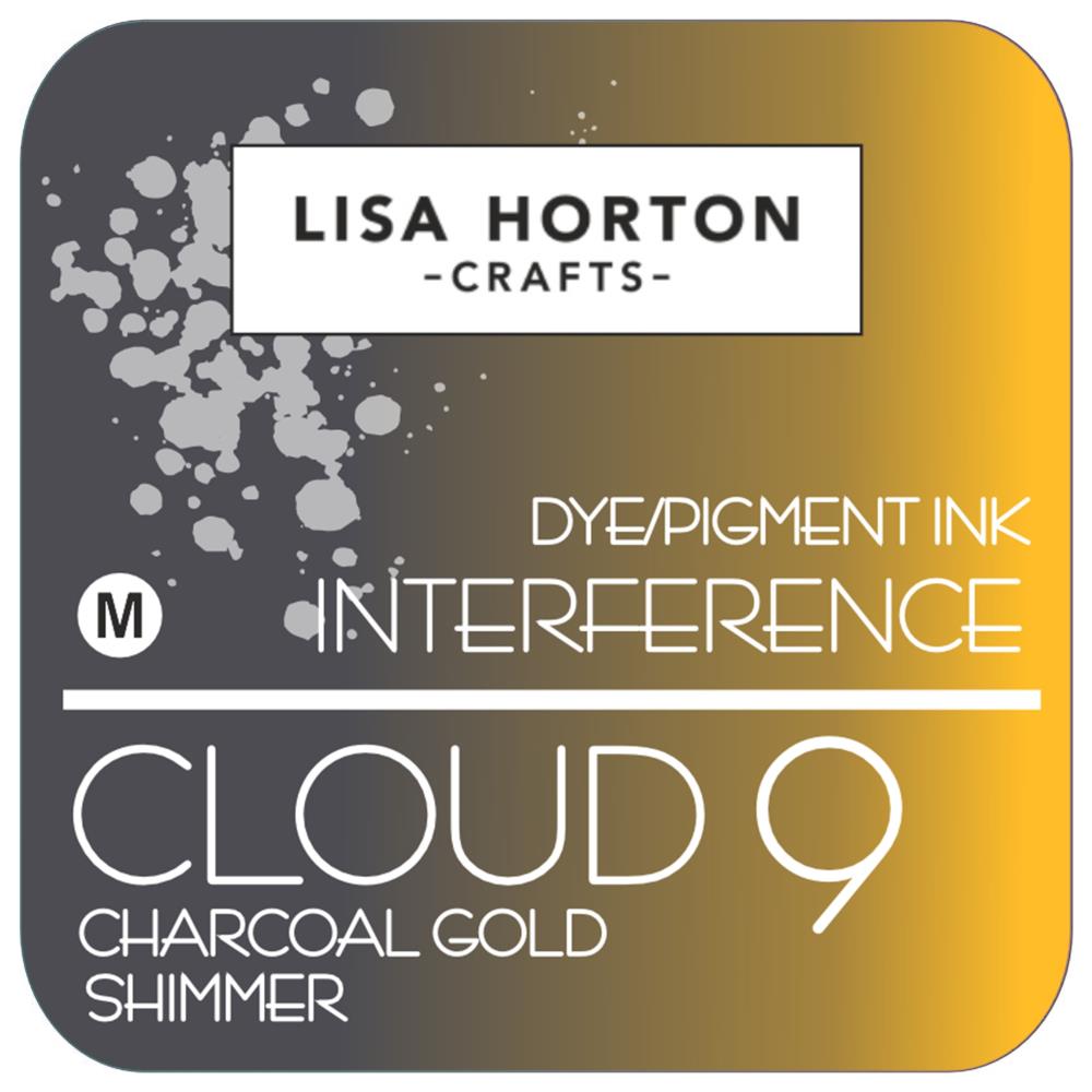 Lisa Horton Crafts Cloud 9 Interference Ink Charcoal Gold Shimmer.