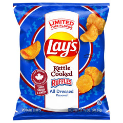 Lay's® Kettle Cooked All Dressed Flavored Ruffles Potato Chips, 2.5 oz