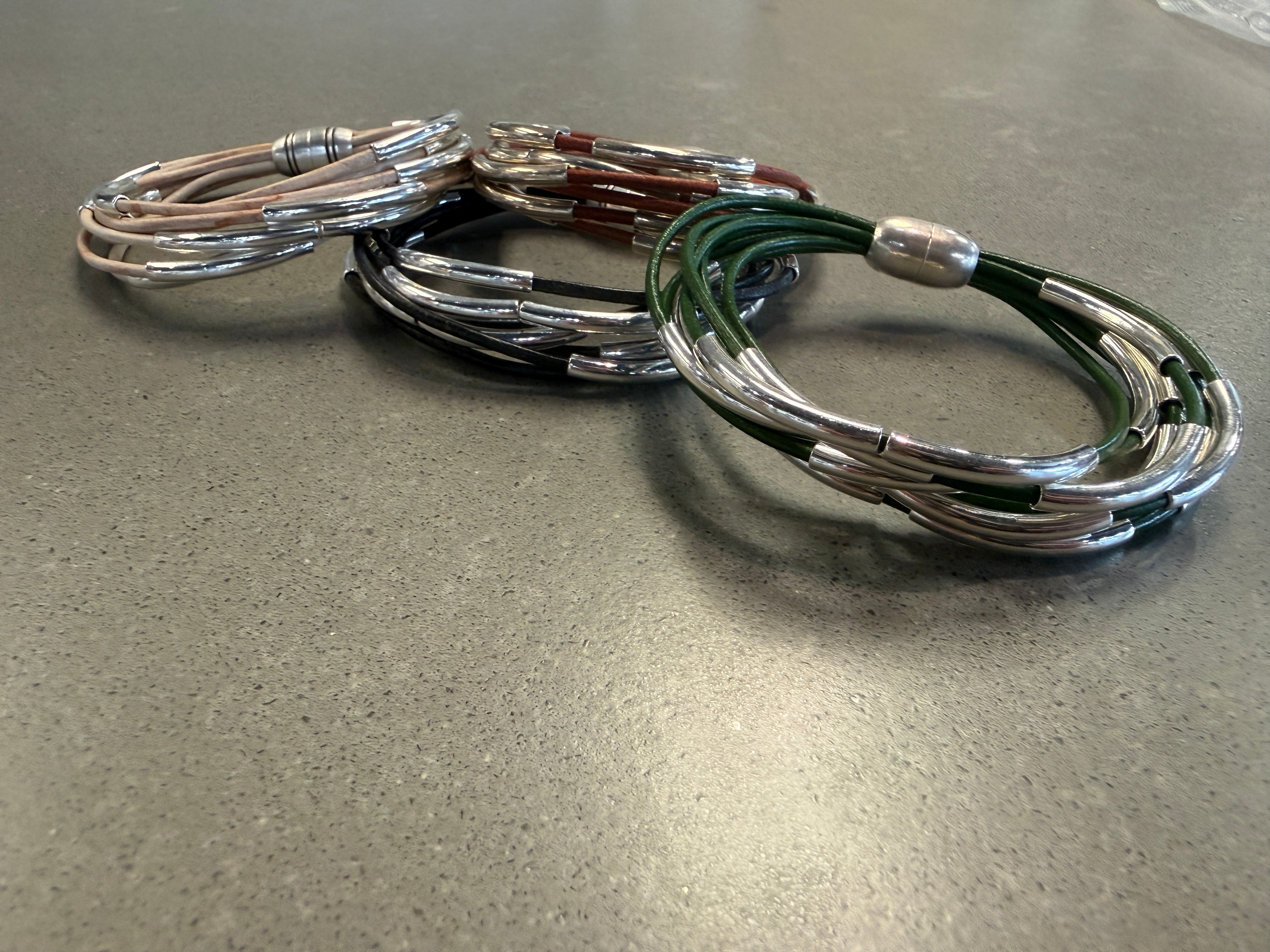 Assorted Leather Bracelets WO
