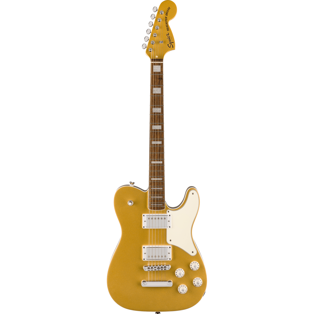 Squier 037-7025-578 LTD Paranormal Troublemaker Tele Deluxe, Aztec Gold-Easy Music Center