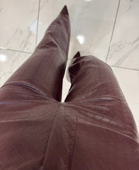 Beckie Faux Leather Wide Leg Trousers
