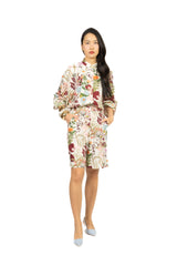 Tensione In - Camicia floreale misto lino Art. 39306