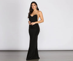 Isabella Chain Straps Cowl Neck Dress