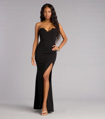 Emeline Crepe Strapless Mermaid Formal Dress