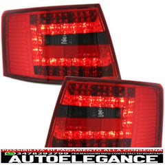 fanali posteriori a led adatti per audi a6 4f lim. 04-08 rosso/fumo - ra19elrs