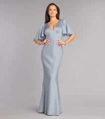 Viana Satin Open Back Formal Dress