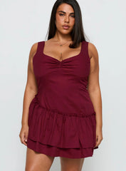 Shantelle Romper Burgundy Curve
