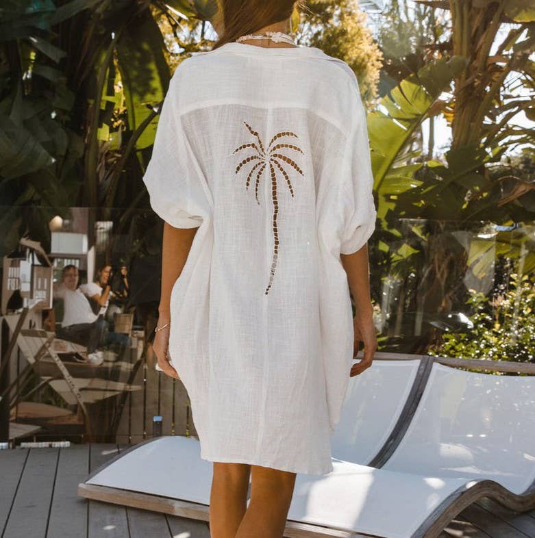 COCONUT PALM TREE CUTOUT COVER UP