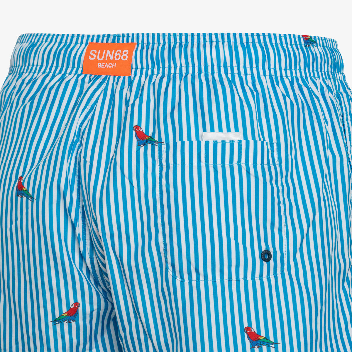 Costume con Fantasia a Righe Sun68 / Celeste - Ideal Moda