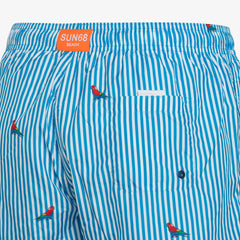 Costume con Fantasia a Righe Sun68 / Celeste - Ideal Moda