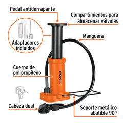 Bomba D/Aire De Pedal 60 Psi Bope-60 Truper