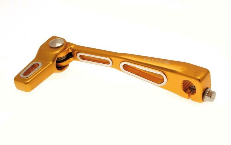 V Onderdelen lichte verschuiving bladeren geanodiseerde aluminium goud derbi ej3s10ag3b