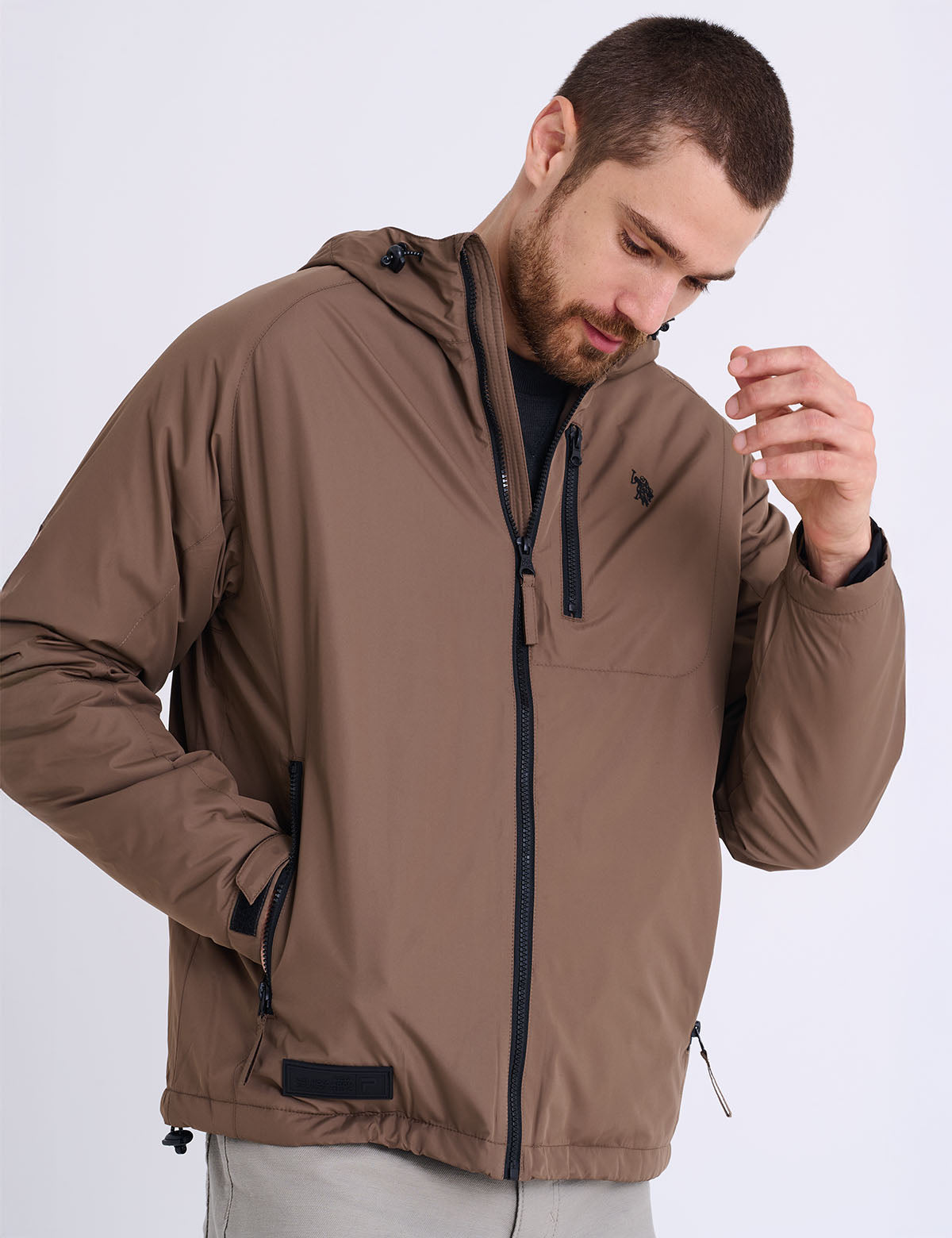 HOODED SPORT TECH JACKET - U.S. Polo Assn.