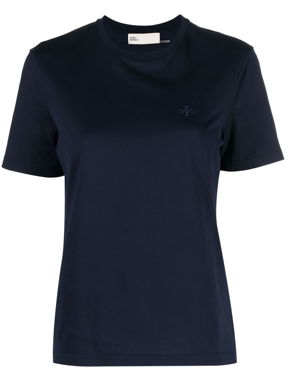 Tory Burch Embroidered Logo Cotton T Shirt