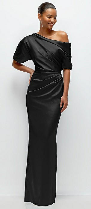 Black One Shoulder Bridesmaid Dresses