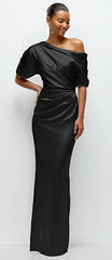 Black One Shoulder Bridesmaid Dresses