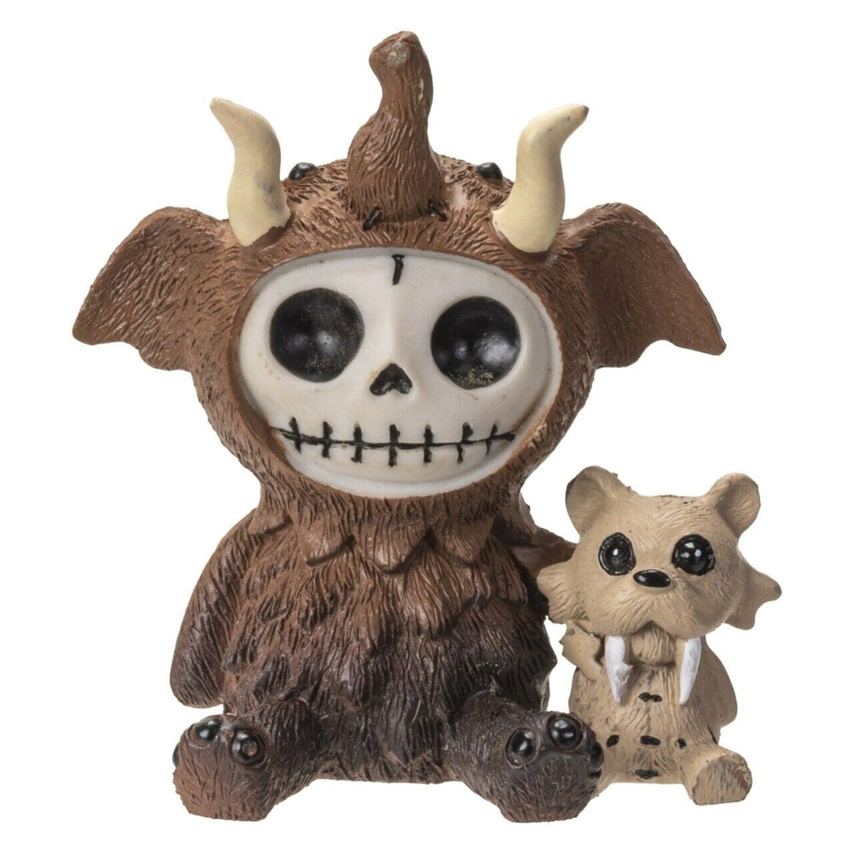 Furrybones Warren Wooly Mammoth Skeleton in Costume Figurine 3 Inch Brown