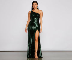 Autumn Sequin Mesh Mermaid Dress