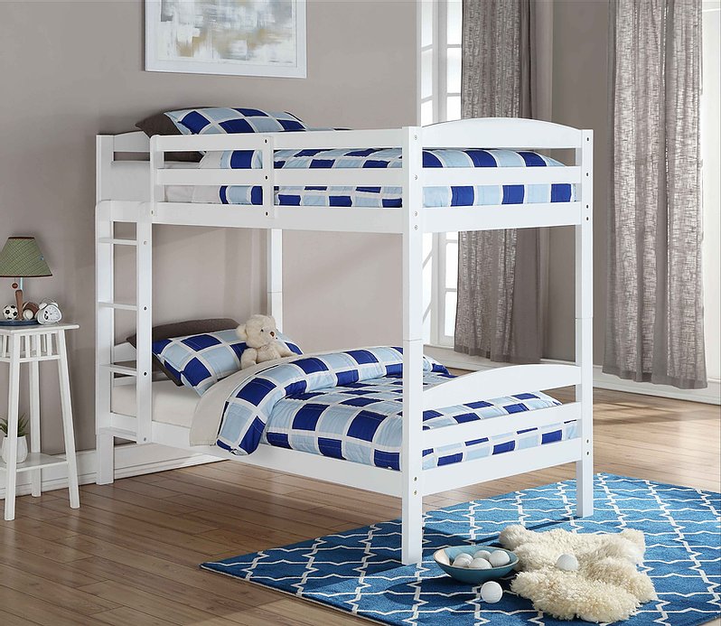 Lits superposés 39"/39" - Blanc