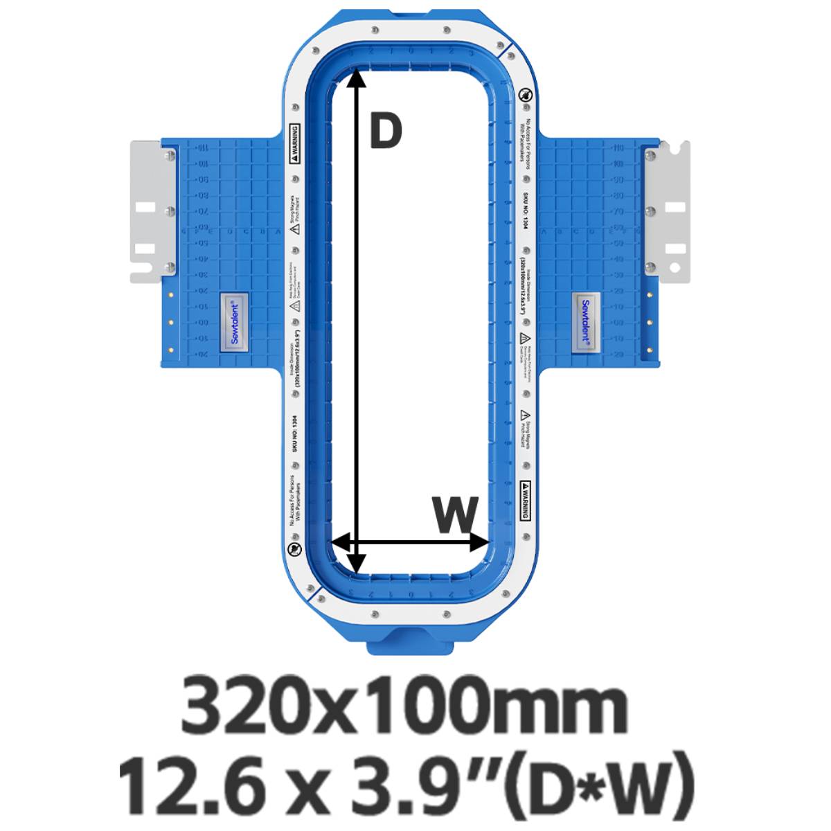 Magnetic Hoop 12.6"x3.9" | 320x100mm for Kingstar Embroidery Machines