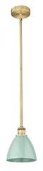 Innovations 616-1S-BB-MBD-75-SF One Light Mini Pendant, Brushed Brass