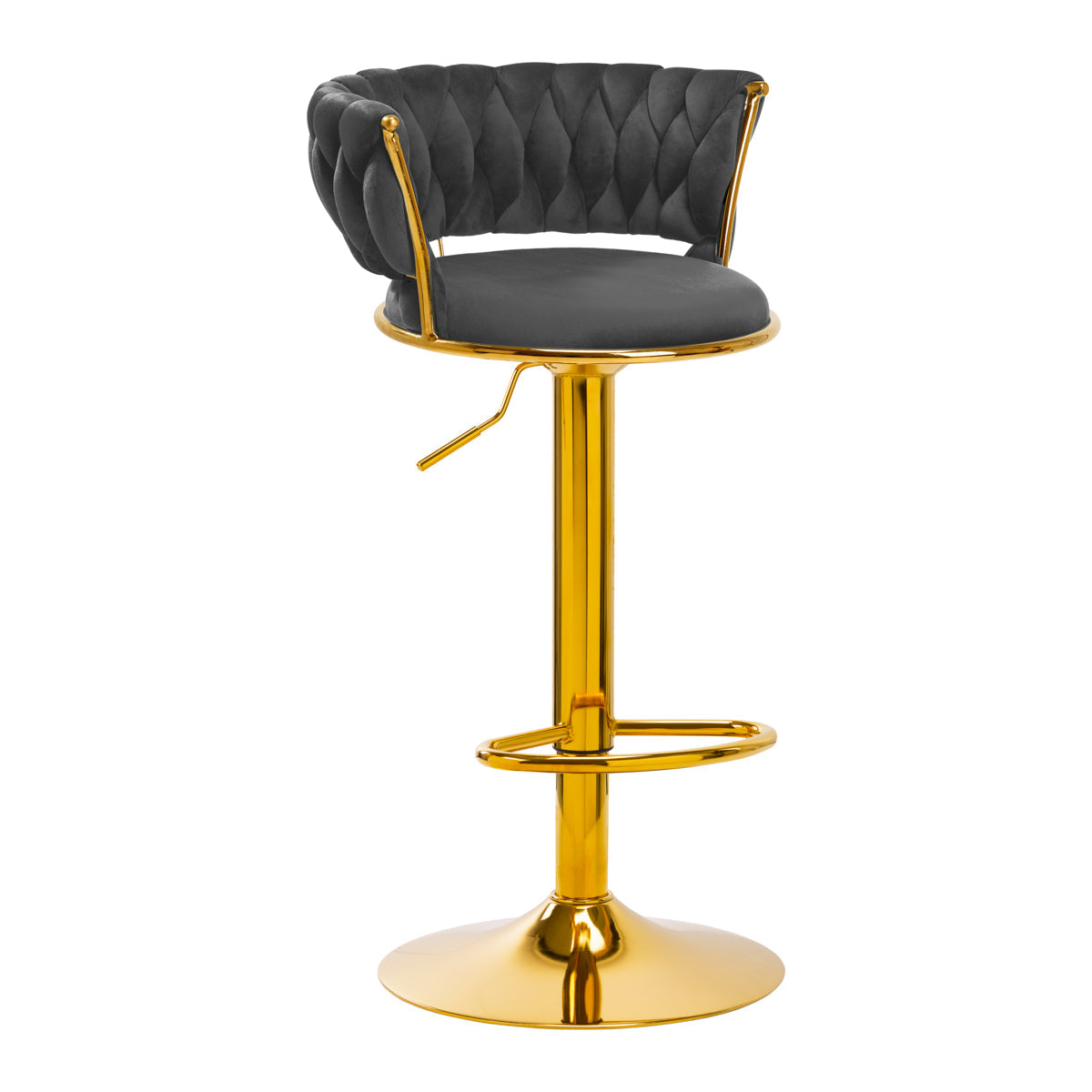 Barhocker 4Rico QS-B313a Samt Grau