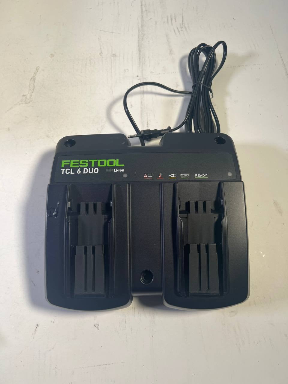 Festool TCL 6 DUO Doppel Schnellladegeraet 10 8 V 18 V 2x 6 A 577017 Leicht Gebraucht 0 - toolbrothers