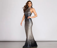 Calle Formal Ombre Sequin Dress