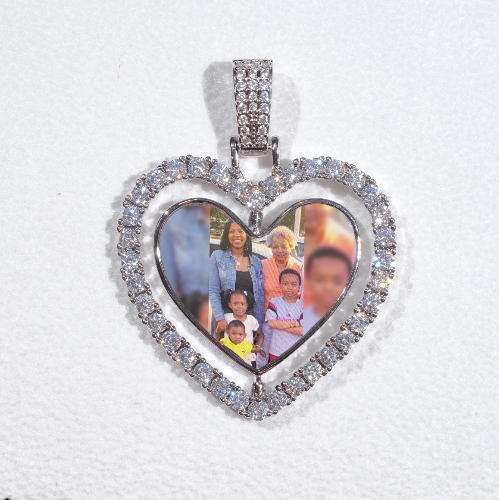 3D Spinning 2-Faced Heart Custom Picture Pendant - The GUU Shop