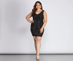 Plus Elinor Studded Cocktail Dress
