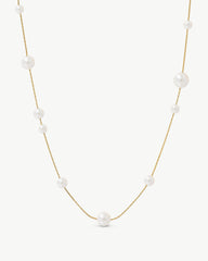 Collar 40cm con Perlas Dorado Dangle
