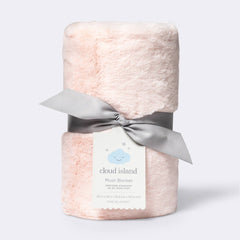 Solid Satin Edge Plush Blanket - Cloud Island Pink
