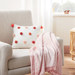 Solid Satin Edge Plush Blanket - Cloud Island Pink