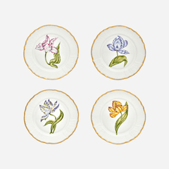 Old Master Tulips Dessert Plate - Set of 4