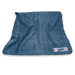 North Carolina Color Frosty Fleece blanket by Logo Brands, featuring a cozy fleece fabric with team colors and logo design.
