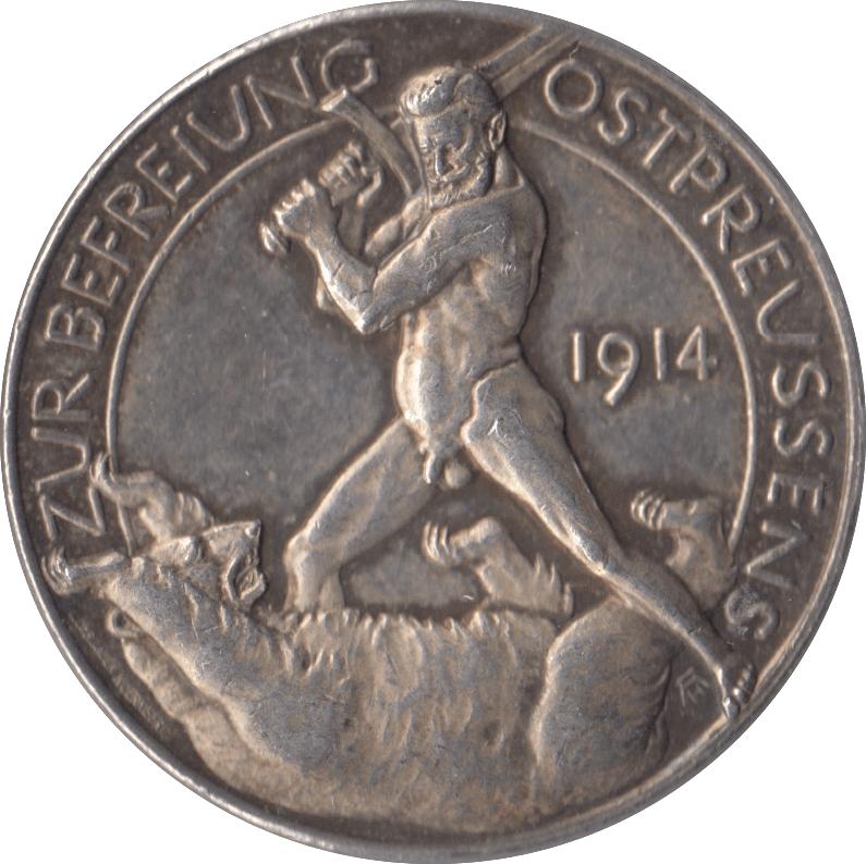 1914 SILVER HINDENBURG MEDAL - MEDALS & MEDALLIONS - Cambridgeshire Coins