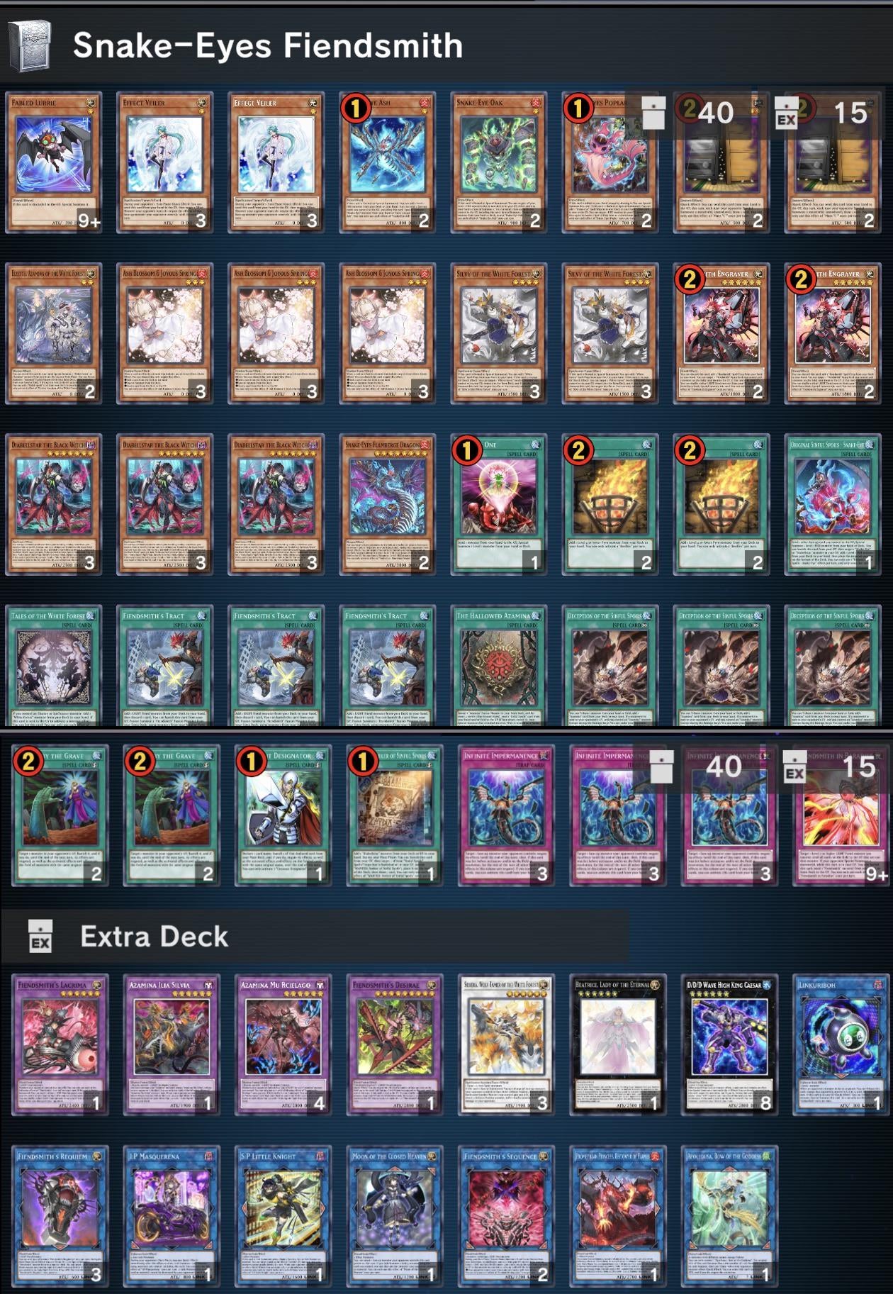 Suggestions to Improve my Snake-Eyes Fiendsmith Deck : r/masterduel
