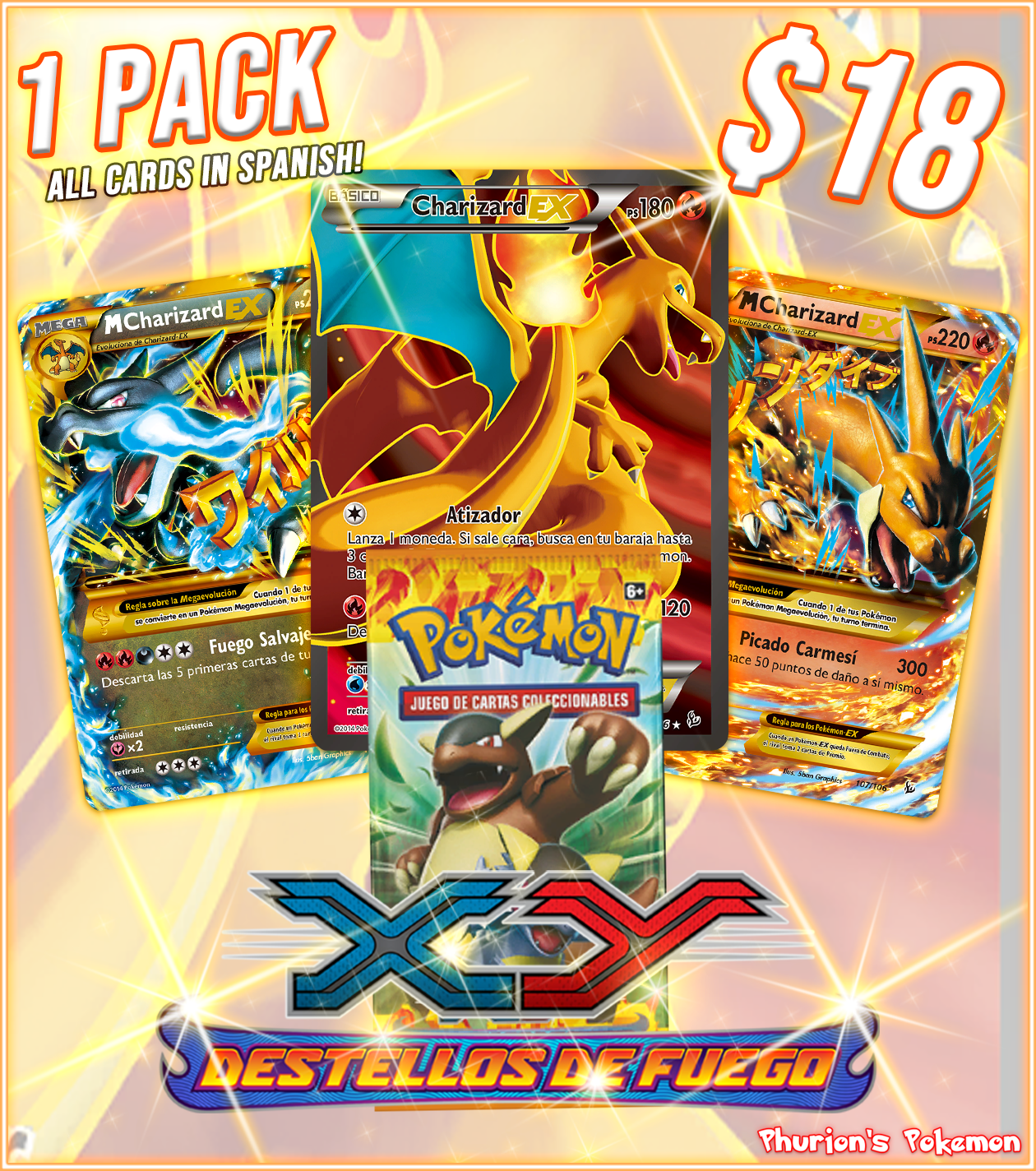 SPANISH XY Flashfire 1x Pack (Personal Break)