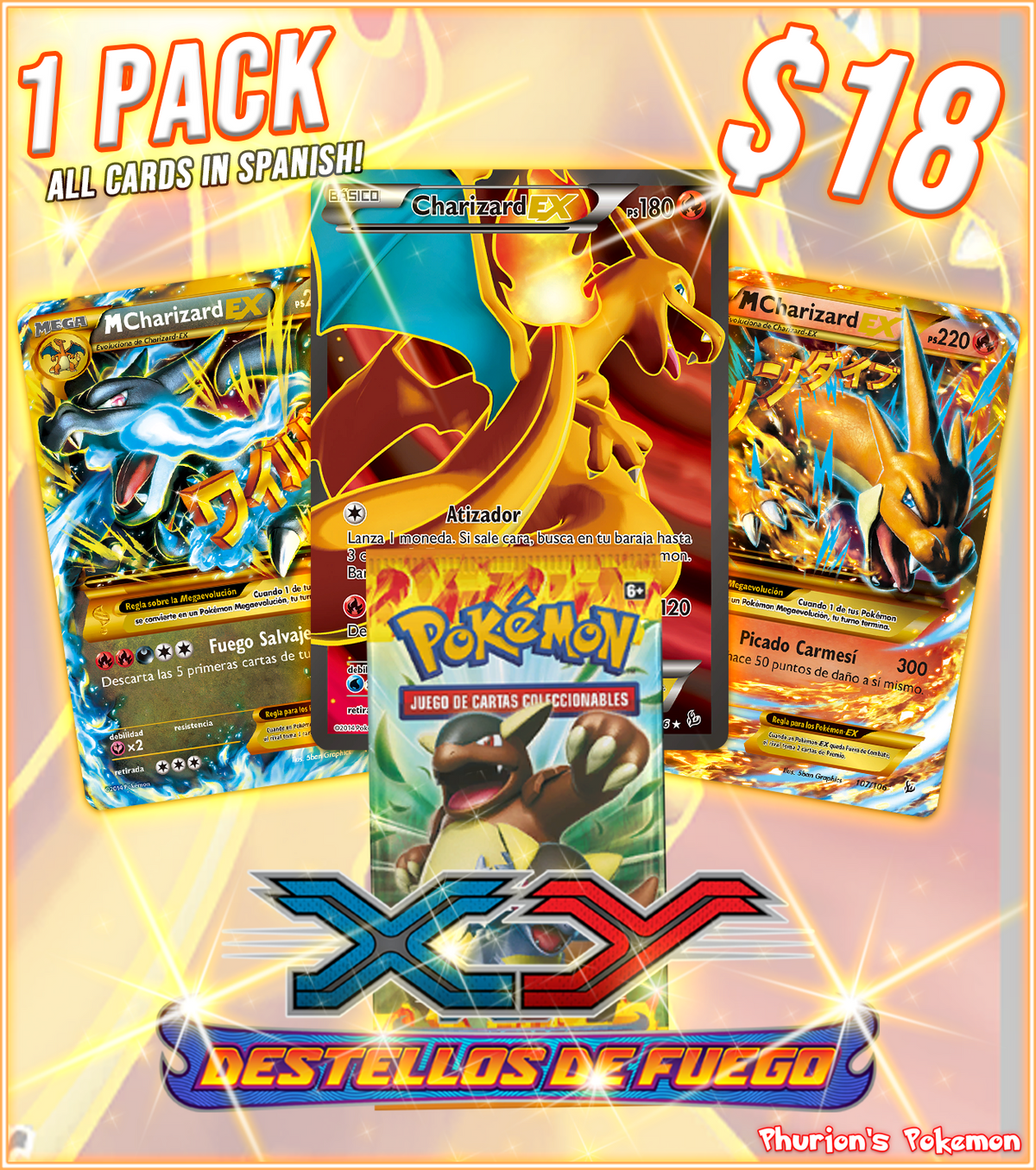 SPANISH XY Flashfire 1x Pack (Personal Break)