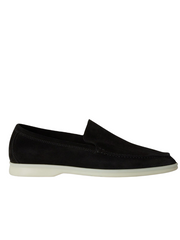 Loro Piana Summer Walk Loafers – Black | Luxury Italian Suede Shoes