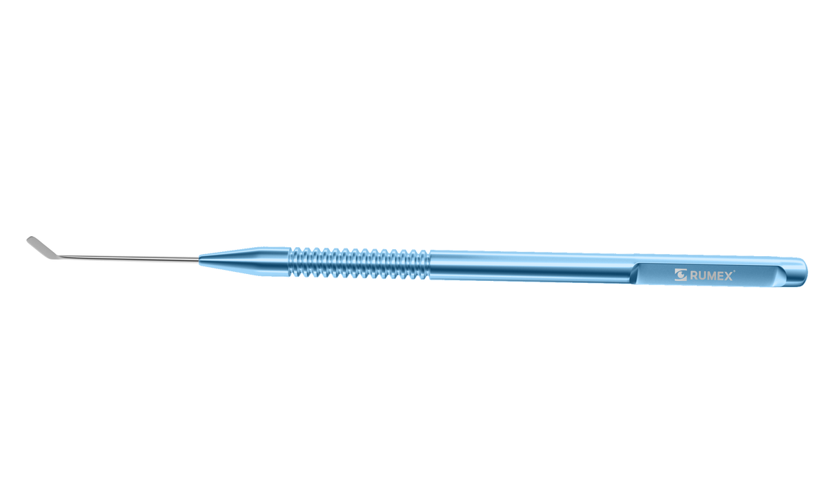 223R 20-001 Hockey Epithelium Removal Knife, to Remove Epithelium During PRK Procedure and LASIK Retreatment, Length 128 mm, Round Titanium Handle