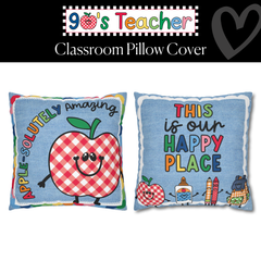 Apple-solutely Amazing! Classroom Classroom Pillow Cover | 90s Teacher