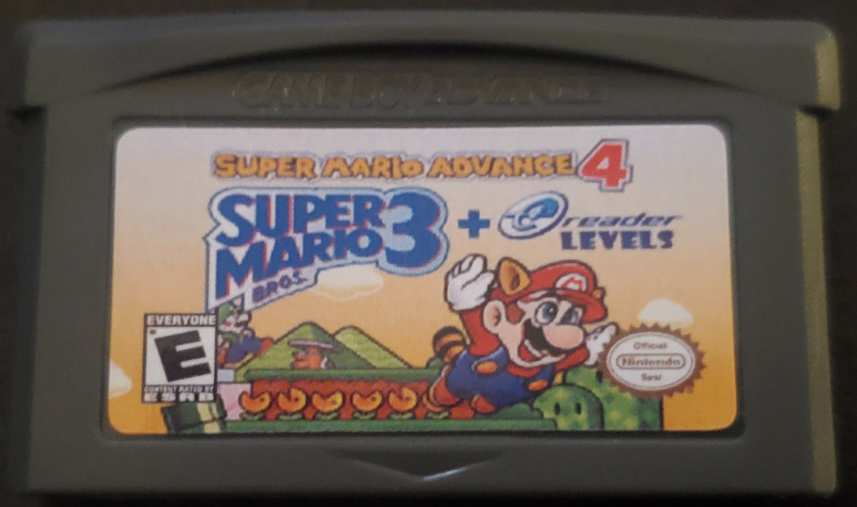 Super Mario Bros 3 and E-Reader Levels GBA Video Game Boy Advance