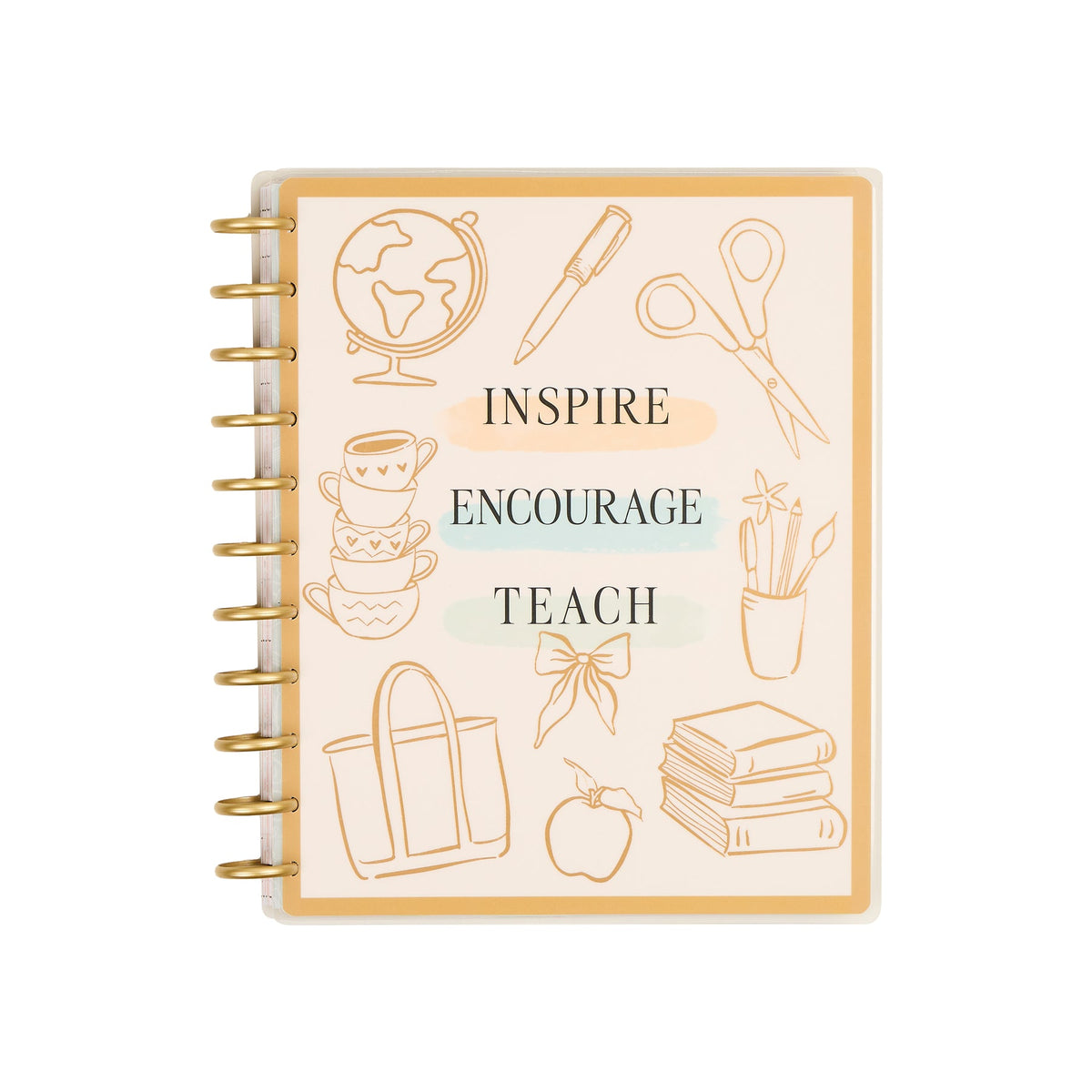 2026–2027 Pastel Poetry Customizable Teacher Planner - Big Teacher Layout - 12 Months