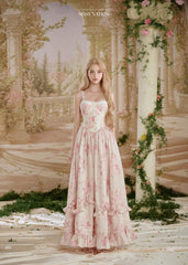 Sissy Nation Pink Aurora Corset Maxi Dress